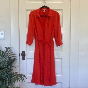 PRELOVED H&M || ORANGE MIDI DRESS